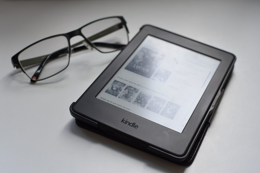 Black Amazon Kindle eBook Reader